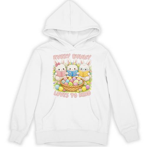 Book Reading Lover Easter Bookish Every Bunny Loves To Read Unisex Hoodie - Bookorys CA