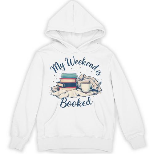 My Weekend Is Booked Cozy Book Lover's Unisex Hoodie - Bookorys AU