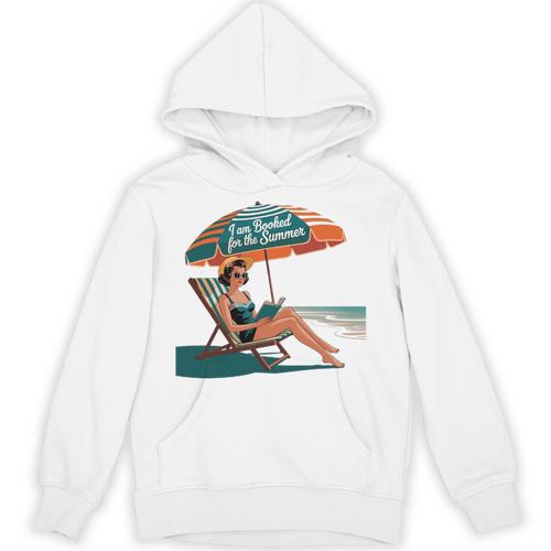 Booked For The Summer Book Lover Summer Coquette Premium Tri-Blend Unisex Hoodie - Bookorys AU