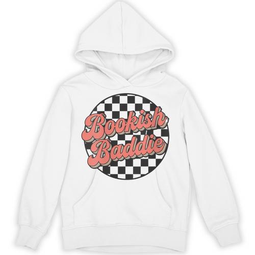 Bookish Baddie Retro Aesthetic Typography Unisex Hoodie - Bookorys CA