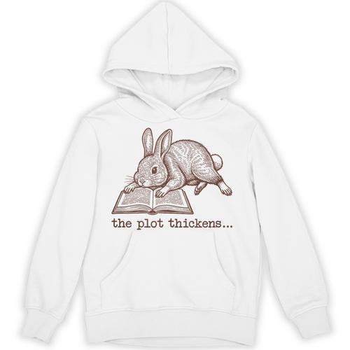 Bookish Rabbit Reading Fiction Novel Book Vintage Bookworms Unisex Hoodie - Bookorys CA