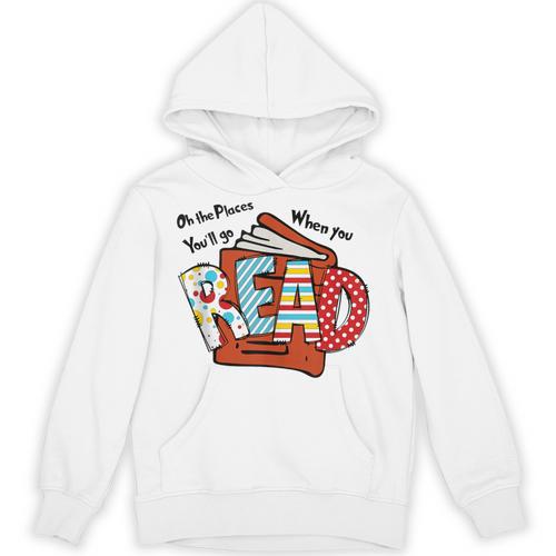 Books Balloon Oh The Places You Will Go When You Read Unisex Hoodie - Bookorys