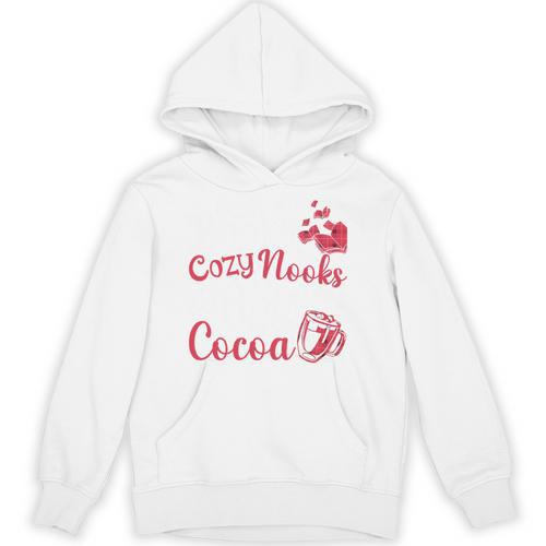 Books Cozy Nooks And Hot Cocoa Cute Fall Booklover Unisex Hoodie - Bookorys