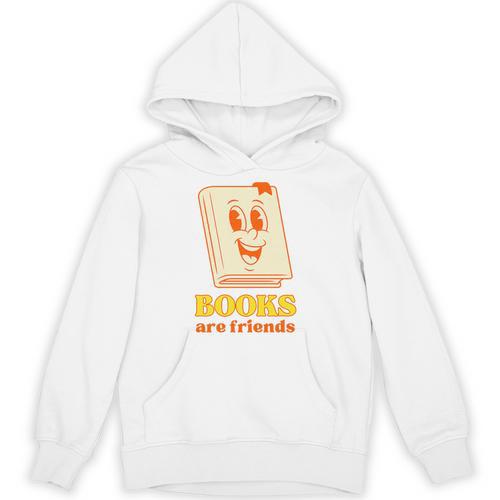 Books Are Friends Bookish Bookstore Library Premium Tri-Blend Unisex Hoodie - Bookorys AU