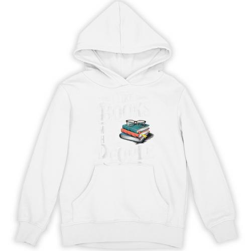 I Like Books More Than People Book Lovers Bookworms Unisex Hoodie - Bookorys