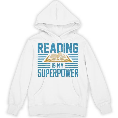 Books Reading My SuperPower Great Idea Art Literature Premium Unisex Hoodie - Bookorys AU