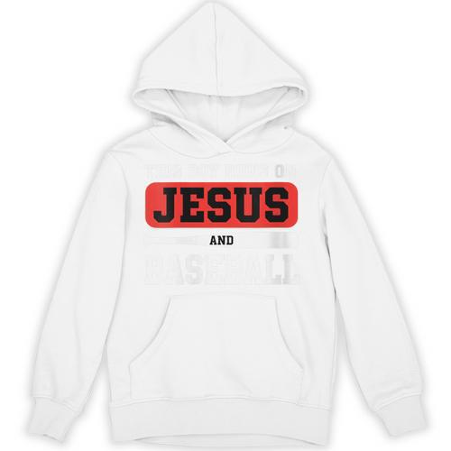 This Boy Runs On Jesus And Baseball Christian Baseball Unisex Hoodie - Sportilla