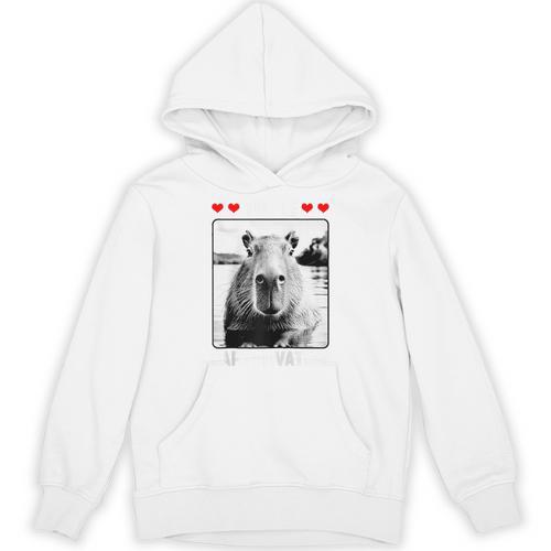 Capybara Love Valentines Day Cute Animal Hearts Raglan Baseball Tee Unisex Hoodie - Sportilla