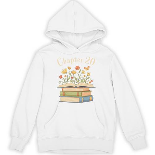 Chapter 20 Turning 20 Years Old Floral Book Premium Tri-Blend Unisex Hoodie - Bookorys