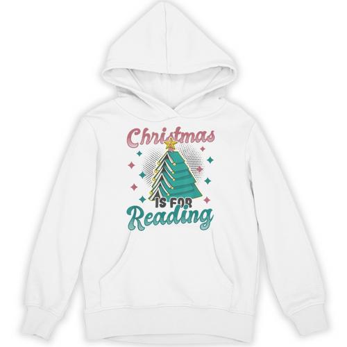 Christmas Is For Reading Books Christmas Tree Books Unisex Hoodie - Bookorys