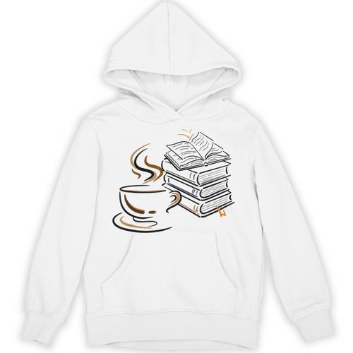 Coffee And Books Lover Bookworm Reading Library Fan Unisex Hoodie - Bookorys AU