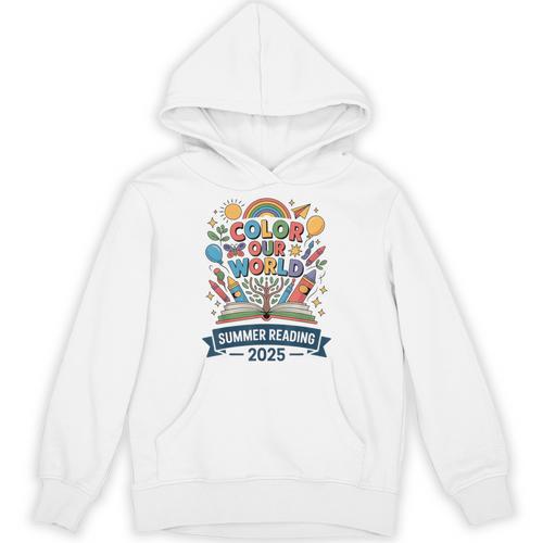 Color Our World Summer Reading 2025 Book Wildflowers Unisex Hoodie - Bookorys