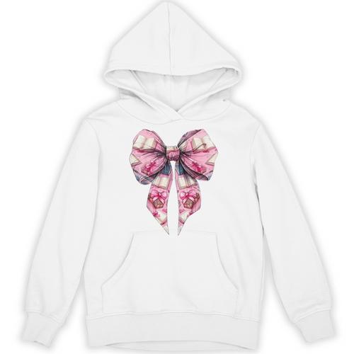 Coquette Bow Bookworm Book Reader Reading Books Pattern Girl Unisex Hoodie - Bookorys AU