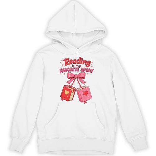 Coquette Reading Is My Favorite Sport Cute Book Lovers Premium Tri-Blend Unisex Hoodie - Bookorys DE