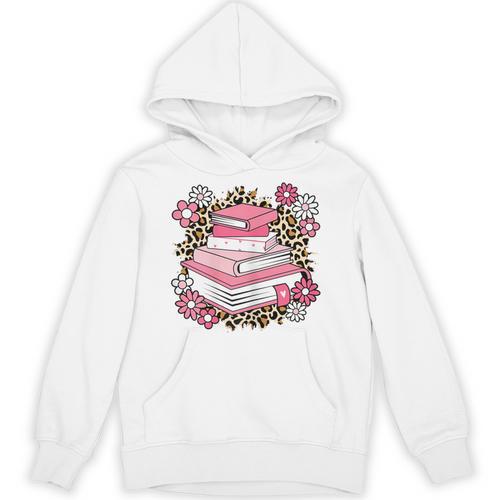 Cute Book Lover Read Reading Bookworm Women Girls Kids Unisex Hoodie - Bookorys
