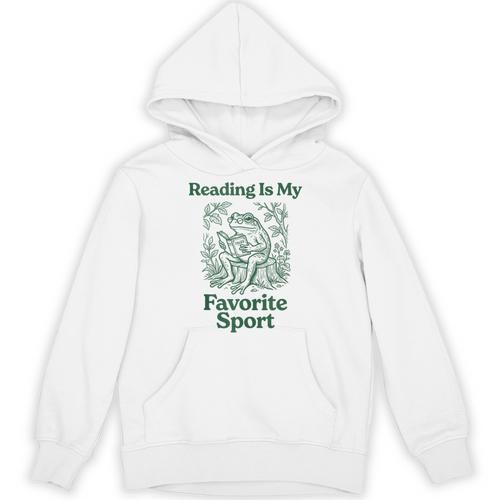 Cute Cottagecore Frog Books Quote Men Women Kids Reading Unisex Hoodie - Bookorys DE