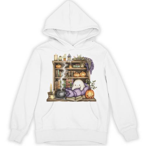 Cute Halloween Bookshelf Premium Tri-Blend Unisex Hoodie - Bookorys