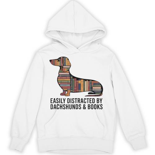 Dachshund Dog Dachshund Decor Books Nerds Dachshund Unisex Hoodie - Bookorys CA