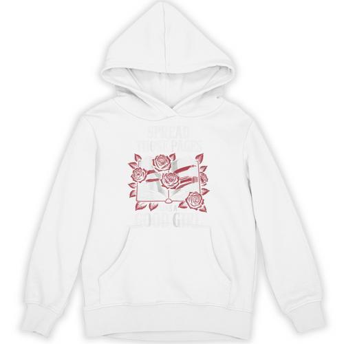 Dark Romance Books Women Quote Spread Those Pages Good Girl Unisex Hoodie - Bookorys