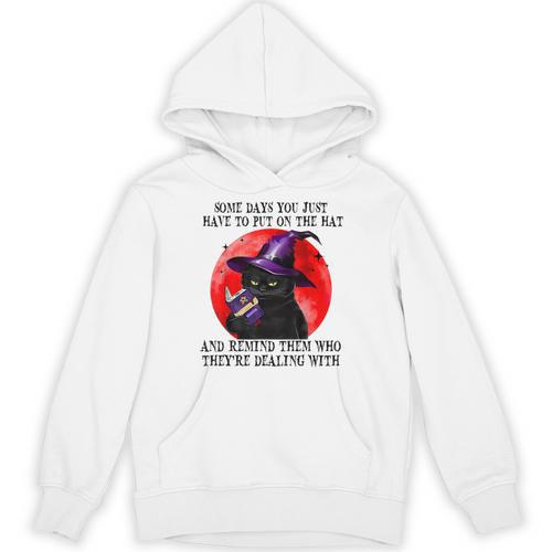 Some Days You Just Have To But On Cat Witch Reading Book Unisex Hoodie - Bookorys AU