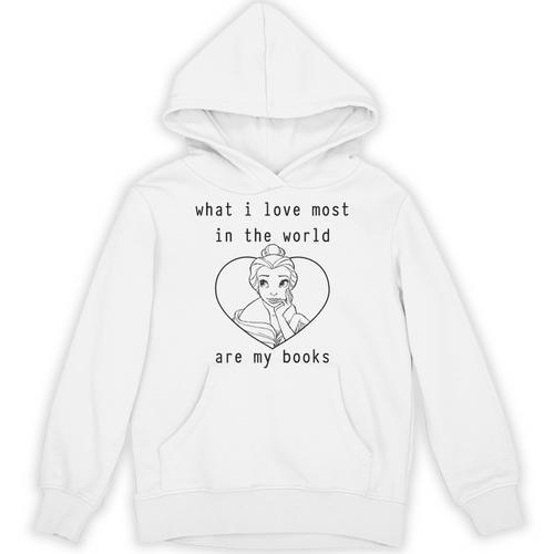 Disney Beauty And The Beast Belle Book Love Graphic T-Shirt Unisex Hoodie - Bookorys