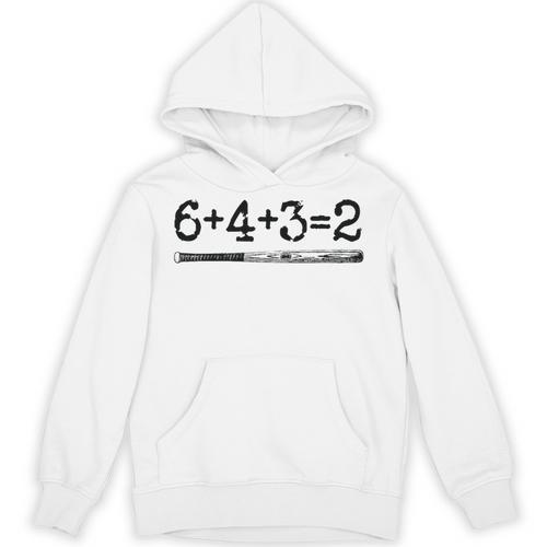 Double Play 6 4 3 2 Vintage Baseball Math Softball Player Premium Tri-Blend Unisex Hoodie - Sportilla