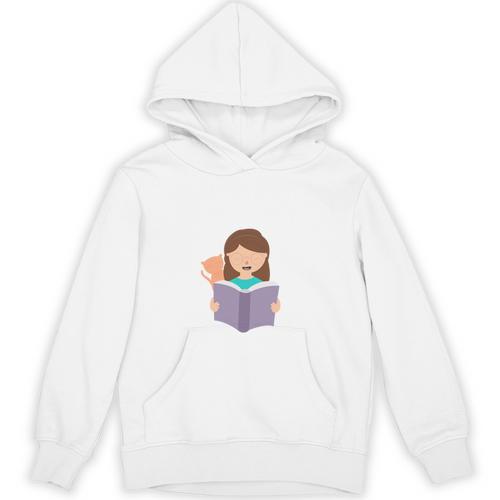 Easily Distracted By Cats And Books Girl Tee T-Shirt Unisex Hoodie - Bookorys AU