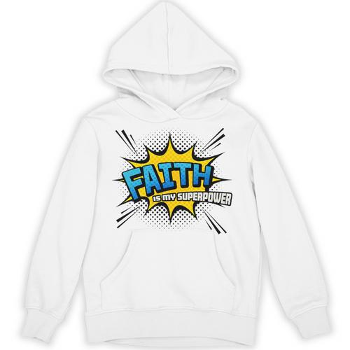 Faith Is My Superpower Fun Comic Book Christian Premium Tri-Blend Unisex Hoodie - Bookorys DE