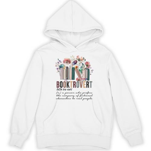 Floral Booktrovert Wildflowers Bookworm Reading Book Lovers Unisex Hoodie - Bookorys DE