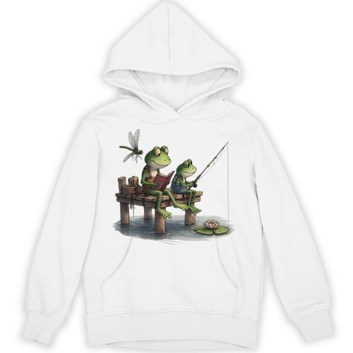 Frog Toad Fishing Vintage Classic Book Frog Unisex Hoodie - Bookorys DE