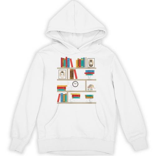 FUNNY NO SELF SHELF CONTROL READING BOOKS BOOKWORM BOOK PUN Unisex Hoodie - Bookorys
