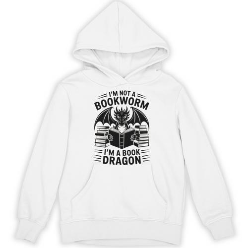 I'm Not a Bookworm I'm a Book Dragon Fantasy Readers Fun Unisex Hoodie - Bookorys AU