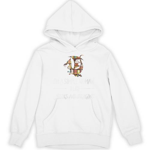 I'm a Simple Woman I Like Books And Dargons Dragon Unisex Hoodie - Bookorys AU
