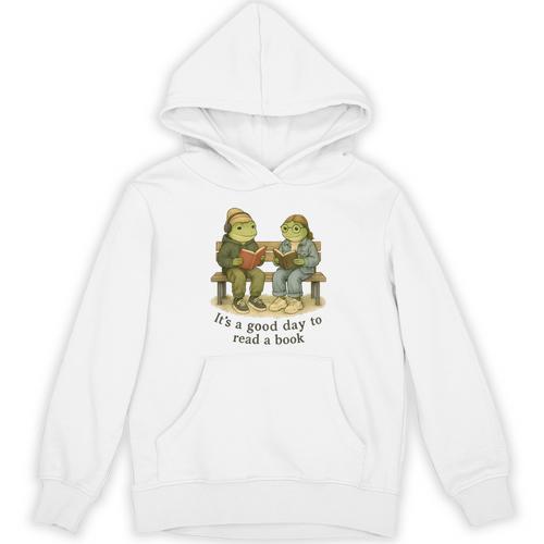 It’s A Good Day To Read A Book – Reading Frog Unisex Hoodie - Bookorys