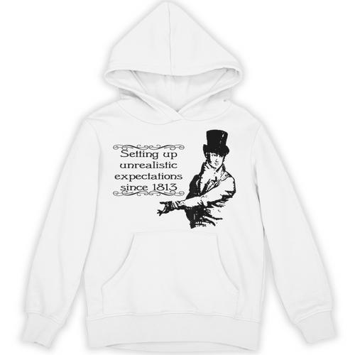 Jane Austen Mr Darcy Expectations Literary Book Club Unisex Hoodie - Bookorys