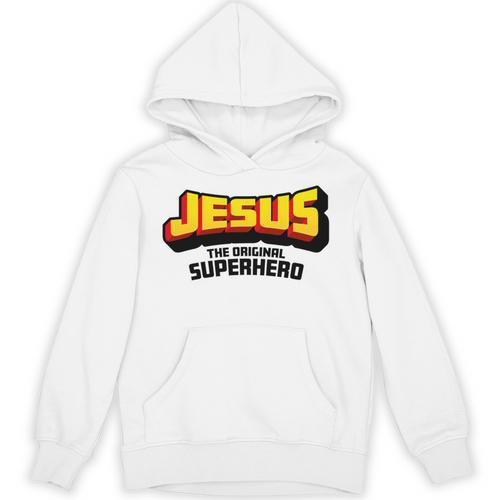 Jesus The Original Superhero Comic Book Christian Faith Unisex Hoodie - Bookorys DE