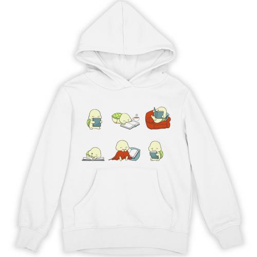 Just Bookworm Things Nerd Reading Book Tortoise Turtle Books Unisex Hoodie - Bookorys