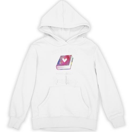 Just a Girl Who Loves Reading Book Lover Reading Unisex Hoodie - Bookorys