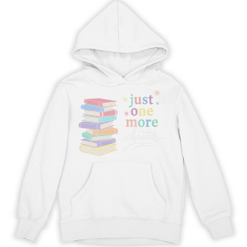 Just One More Chapter Cozy Pastel Bookworm Cute Book Reader Premium Tri-Blend Unisex Hoodie - Bookorys