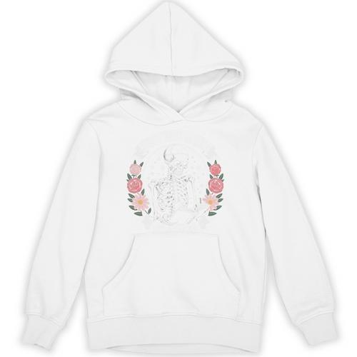 Just One More Chapter Gothic Skeleton Reading A Book Comfort Colors Crop Top Unisex Hoodie - Bookorys DE