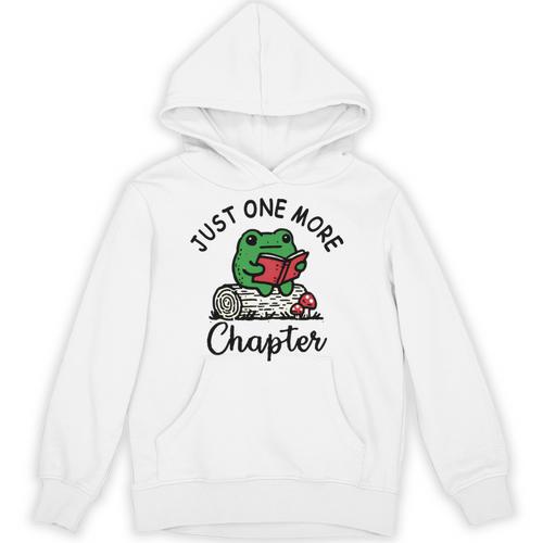 Just-One-More Chapter Frog Reading Book Men Women Kids Unisex Hoodie - Bookorys AU