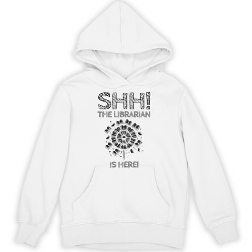 The Librarian Is Here Library Book Reading Books Bibliophile Unisex Hoodie - Bookorys