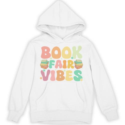 Library Book Fair Vibe Groovy Retro School Reading Nostalgic Unisex Hoodie - Bookorys UK