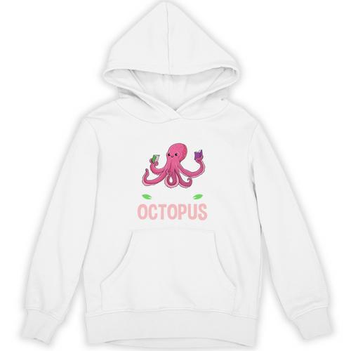 Life Is Better With An Octopus And Reading Books Unisex Hoodie - Bookorys CA