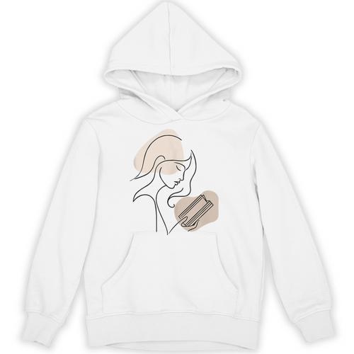 Line Art Abstract Minimalist Minimal For Book Lover Women Unisex Hoodie - Bookorys UK