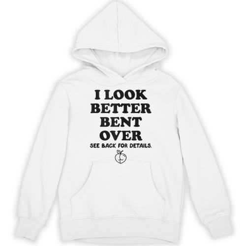 I Look Better Bent Over Book See Back For Details Peach Butt Unisex Hoodie - Bookorys DE
