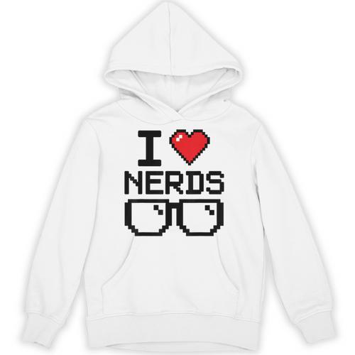 I Love Nerds For Science Or Book Lovers And Knowledge Geeks Unisex Hoodie - Bookorys