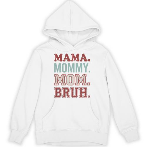 Mama Mommy Mom Bruh Baseball Mom Life Unisex Hoodie - Sportilla