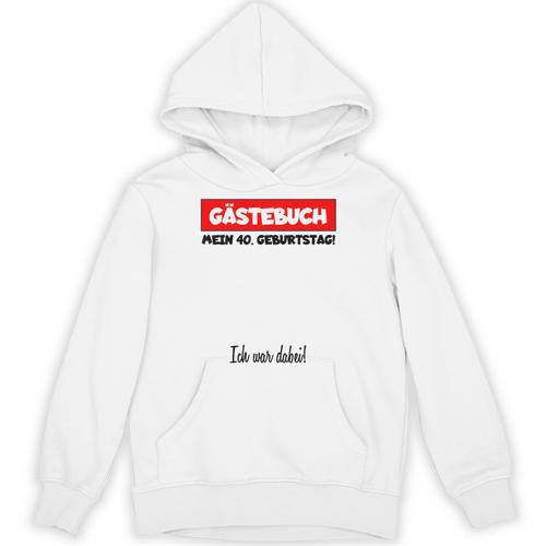 Man Oldtimer Birthday Middle Finger Guest Book 40 Years Unisex Hoodie - Bookorys