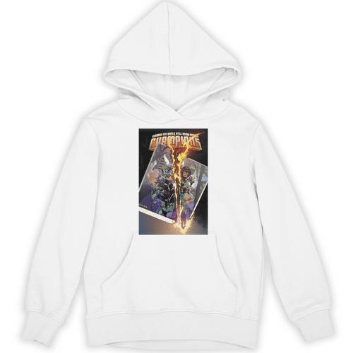 Marvel Comixology Champions Unlimited Comic Book Cover Comfort Colors Crop Top Unisex Hoodie - Bookorys